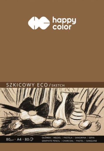 Eko skicár A4 80 listov, 80 g/m2 Happy Color
