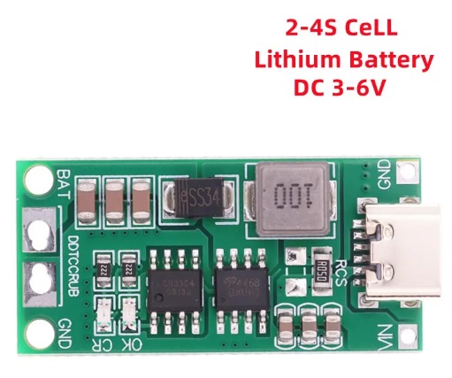 NABÍJACÍ MODUL BATÉRIE Li-Ion 18650 USB-C 2S 4A