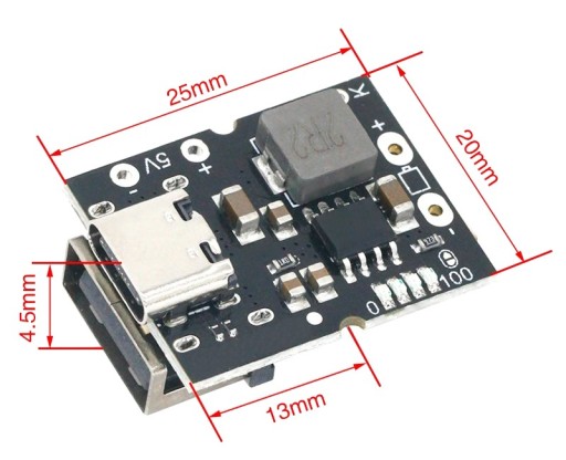 869 USB-C Powerbank Modul 5V 2A BMS 4,2V / 4,35V