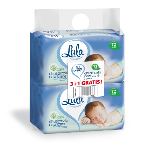 Lula Vlhčené obrúsky s Aloe 3+1 ZDARMA