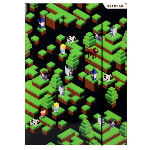 VYSIELANIE MINECRAFT s gumičkou A4 ŠKOLA pre deti STARPAK papierové VYSIELANIE