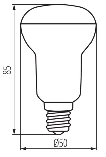 SIGO R50 LED žiarovka svetelný zdroj E14 SHAFT 6W 490lm 230VAC 3000K