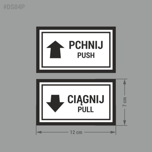 Push, Pull, Push, Pull - samolepky 7x12