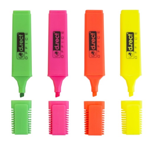 Zvýrazňovač D.RECT 1127 4 FARBY SET