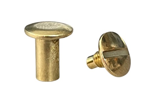 Skrutkové nity Skrutka 10mm Zlatá 5 ks