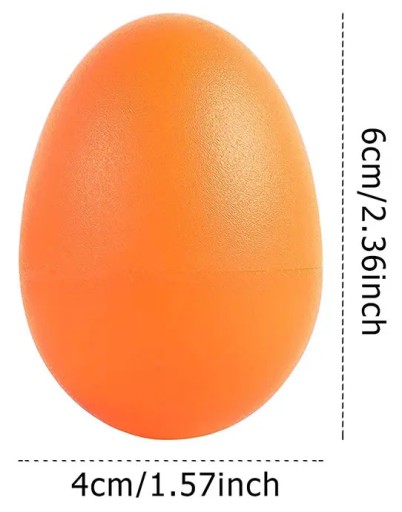 ŠTREPAČKA NA VAJEC - MARACAS VAJCIA - HRKALKA - 2 KS - ORANŽOVÁ