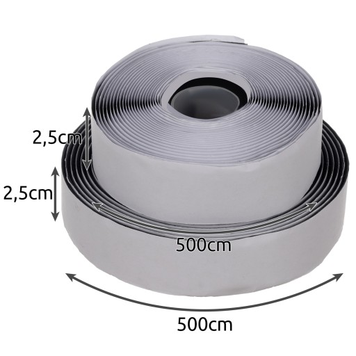 Samolepiaca páska na suchý zips s obrázkovým lepidlom Čierna sada 2 strán 25mm 5m