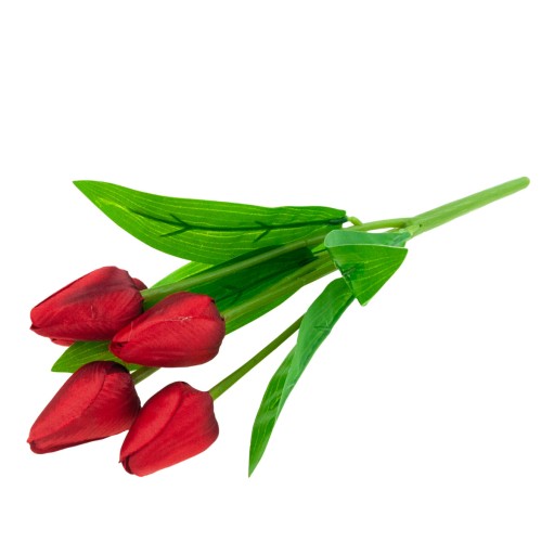 TULIPÁNOVÁ KYTICA TULIPÁNOV KRÁSNA AKO ŽIVOT TULIPSOVÉ KVETY ČERVENÁ X5 guma