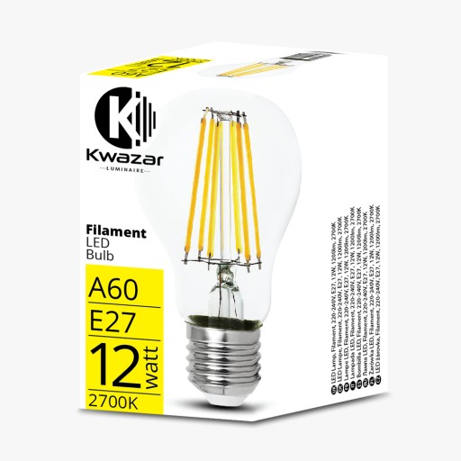 E27 Filament 12W Edison LED žiarovka, neutrál