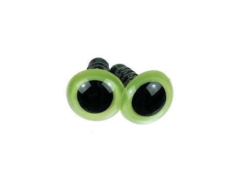 Bezpečnostné oči bezpečnostné upínacie oká pre maskotov 12mm zelené