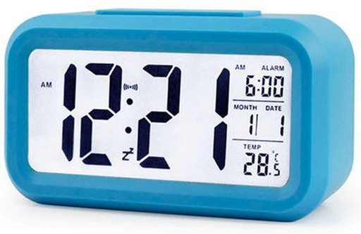 HODINY ALARM TEPLOMER DIGITÁLNY LED DISPLEJ ELEKTRONICKÝ 12/24H
