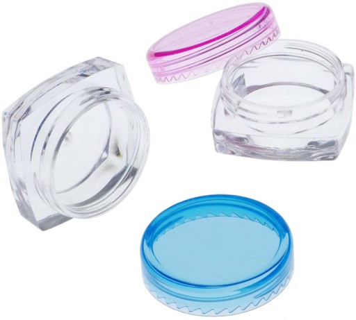 Štvorcová plastová nádoba 3ml - skrutkovacia, OR304