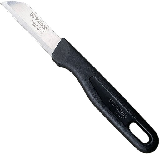 NÔŽ KUCHYNSKÝ NÔŽ NEMECKÁ SOLINGEN LOPAČKA NA LÚPANIE ZELENINY 6cm 2ks
