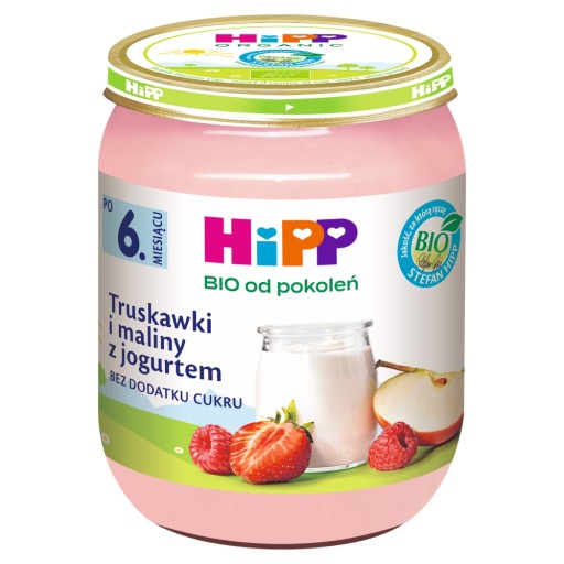 HiPP Jahody a maliny s bio jogurtom, 160g