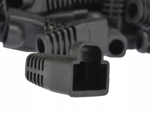 NEKU Gumený kryt pre zástrčku RJ45, čierny, 10 ks