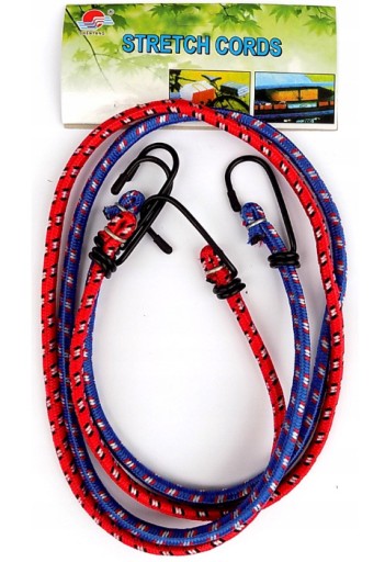 Gumičky na prepravu batožiny, lanový hák, 80 cm, 2 ks