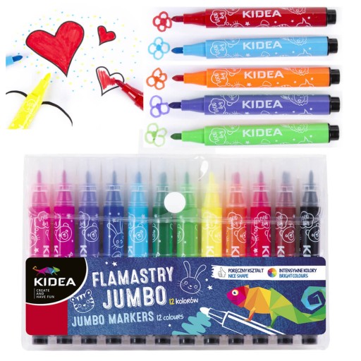 Hrubé fixky Jumbo a Kidea, 12 farieb