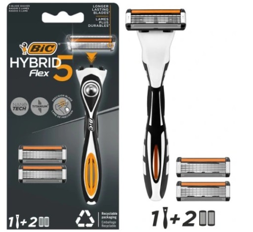 Bic Hybrid Flex 5 Cartridge Razor Blister 1 ks.