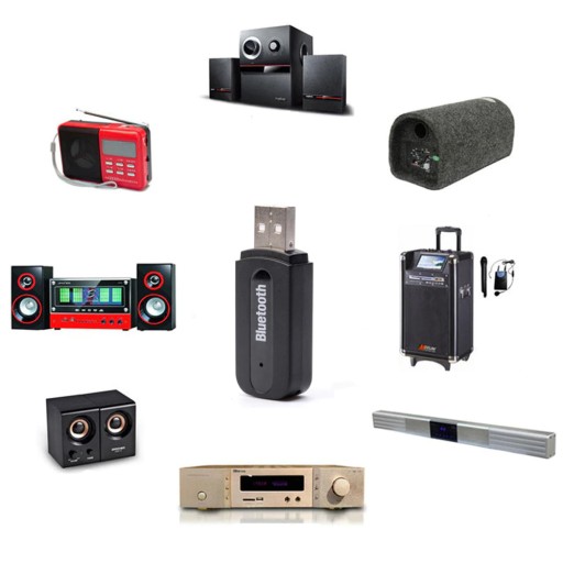 PRIJÍMAČ ZVUKU ADAPTÉR BLUETOOTH USB + AUX