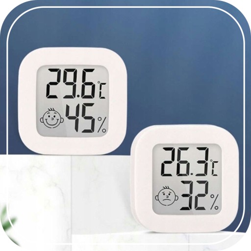 ELEKTRONICKÝ PRIESTOROVÝ TEPLOMER DIGITÁLNY vlhkomer METEOSTANICA + BATÉRIA