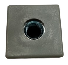 Zástrčná vložka s kovovým závitom M6 25x25 ŠEDÁ