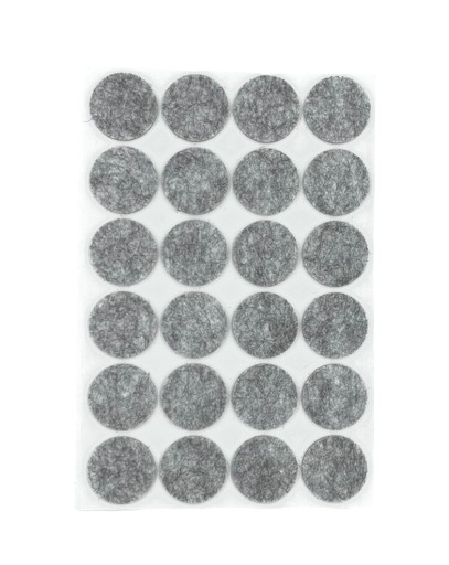 Samolepiace plstené podložky čierne ⌀22mm 24 ks