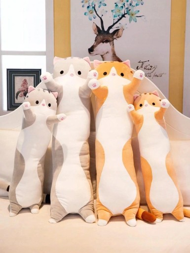 DLHÝ MASKOT MASKOT PLYŠOVÝ VANKÚŠ PRE MAČKU 50cm XXL