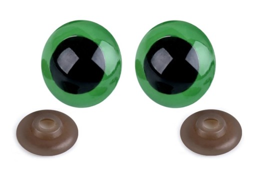 Oči hračky 26mm zelené - 1 pár