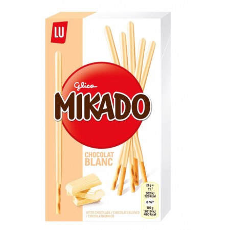 Mikádo tyčinky s bielou čokoládou 75g