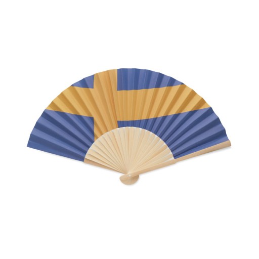 Bambusový ventilátor s vlajkou | Ventilátor ventilátor | Švédsko