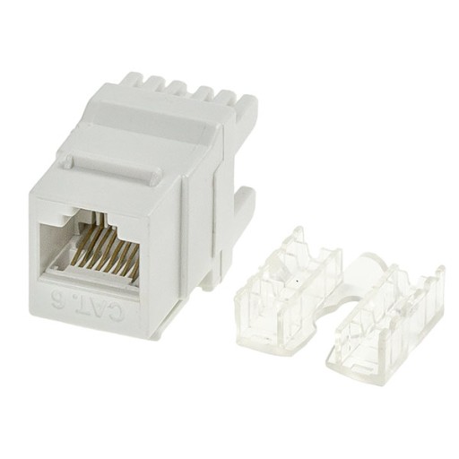 Zásuvka RJ45 START.LAN keystone, kat biely