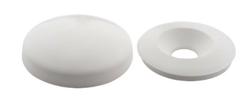 ROZETA 14 mm - KRYT NA SKRUTKY, BIELY, 100 kusov
