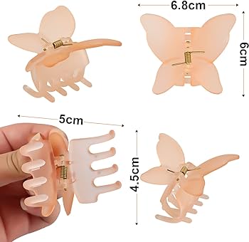 Spona Spona Spona BUTTERFLY pracka krab Krištáľová krémová dekorácia