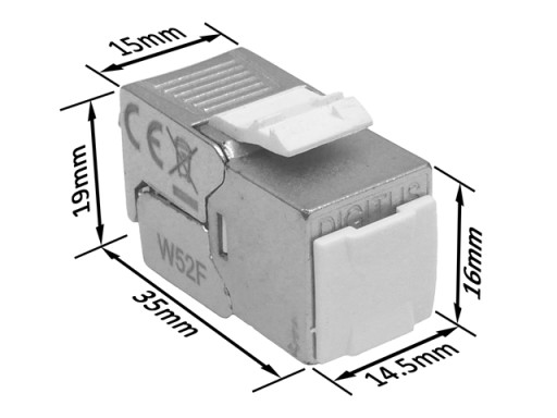 RJ45/8P8C zásuvka kat.6A STP typ KEYSTONE beznástrojové kontakty LSA DIGITUS