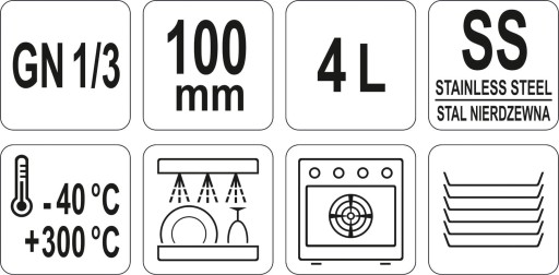 NEREZOVÁ NÁDOBA GASTRONOMICKÁ GN 1/3 100