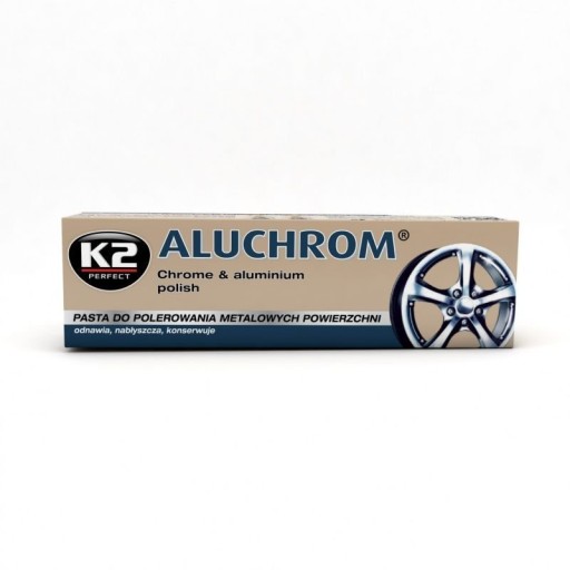 K2 ALUCHROM 120G PASTA NA LEŠTENIE CHROMOVANÝCH HLINÍKOVÝCH KOVOV