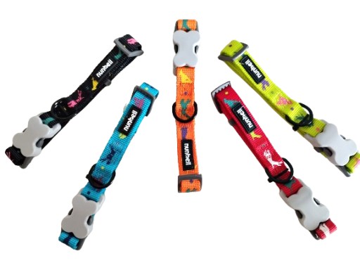 Látkový obojok pre PSA MAČKU, malý, patentný, odolný, pevný, 25-40 cm
