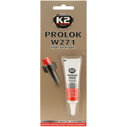 K2 Prolok Lepidlo na vysoké závity s vysokou pevnosťou