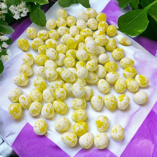 Mini veľkonočné prívesky na vajíčka Pastelové vajíčka, mix farieb, 1,8 cm/100 ks, bodkované