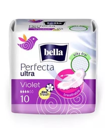 Hygienické vložky, Bella Perfecta Violet, deo fresh drenáž, 10 kusov