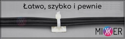 Držiaky na upevnenie káblov a drôtov 19x19mm 20 ks