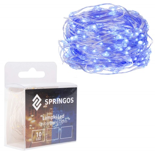 DRÔTOVÉ SVIETIDLÁ 10 LED BATÉRIOVÉ MODRÁ 10 LED