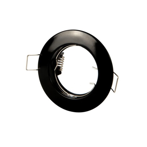 Pevné okrúhle svietidlo MR16/GU10 Black Cast