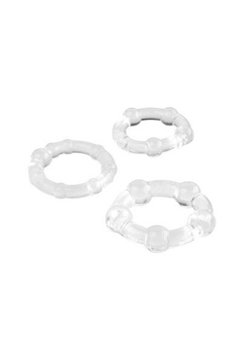 3 x A-Toys Clear ERECTION RING KRYT NA PENIS
