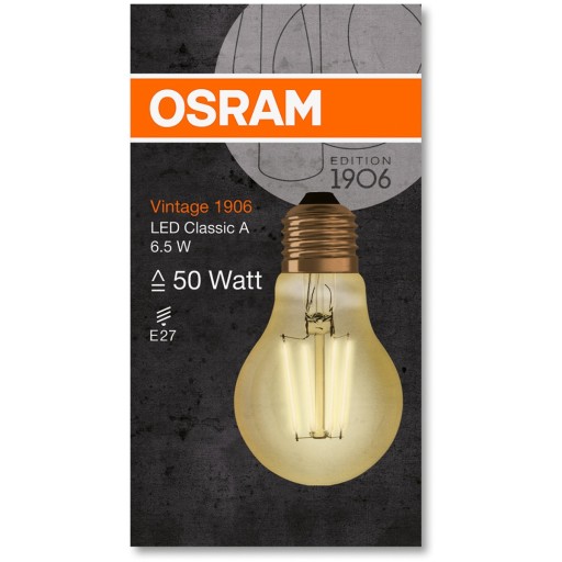 E27 LED žiarovka DEKORATÍVNA 6,5W 2400K OSRAM VINTAGE