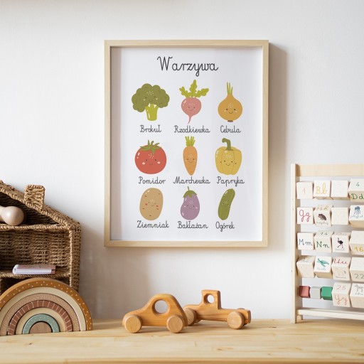 Náučný plagát Zelenina A3 MONTESSORI