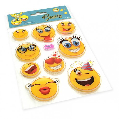 Nálepky motivujúce smajlíky Emoji, 10 kusov