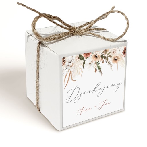 Ďakujem box Wedding 2 PERS fondán. VZORKY
