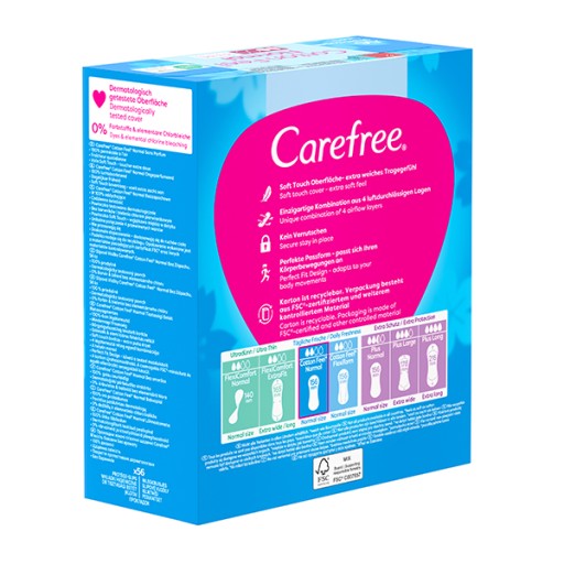 CAREFREE Cotton Feel slipové vložky neparfumované Normal 56 ks