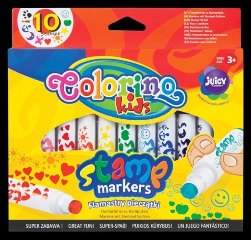 Colorino fixy, pečiatky, pečiatky, 10 farieb
